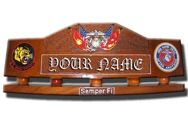 wooden desk nameplate